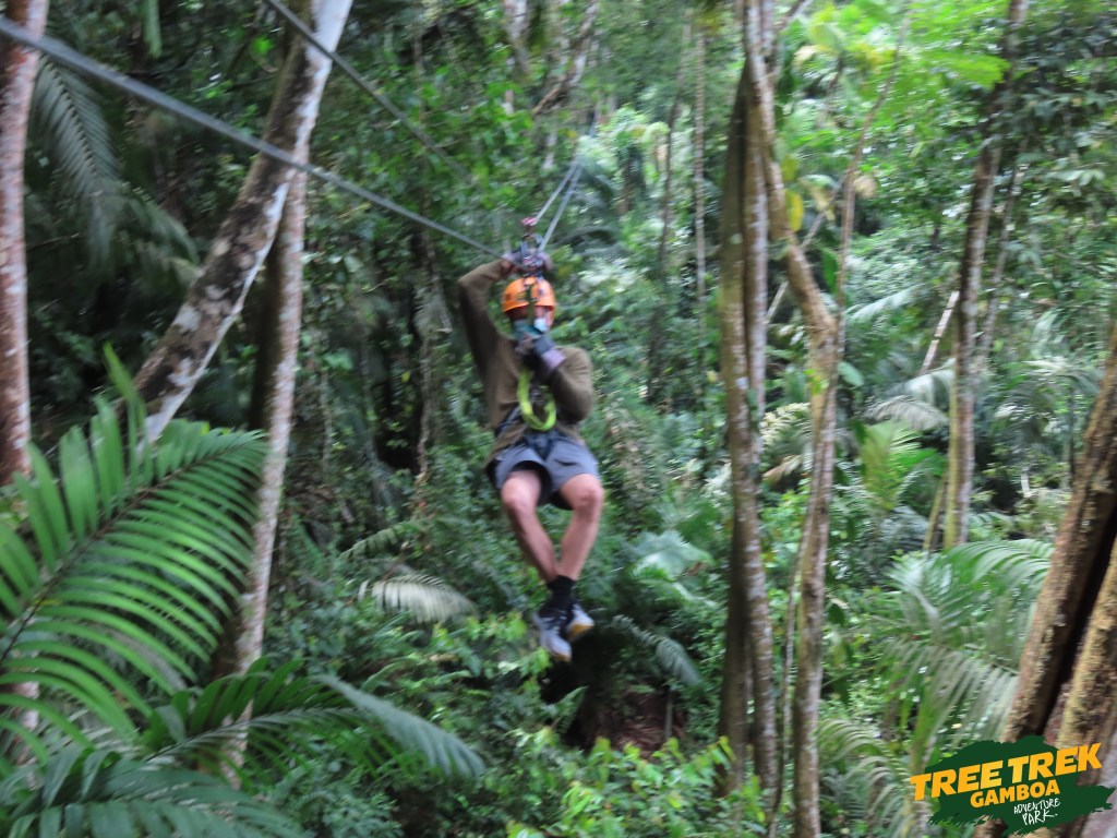 Zip lining in Tree Trek Gamboa Panama