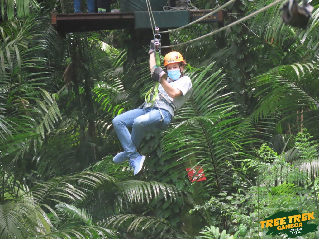 Zip lining in Tree Trek Gamboa Panama