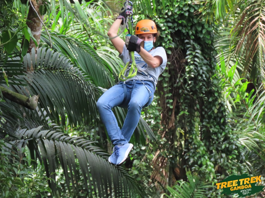 Zip lining in Tree Trek Gamboa Panama