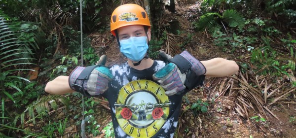 Zip lining in Tree Trek Gamboa Panama