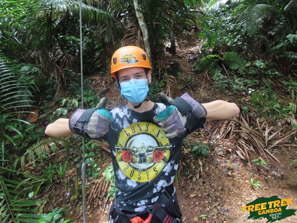 Zip lining in Tree Trek Gamboa Panama