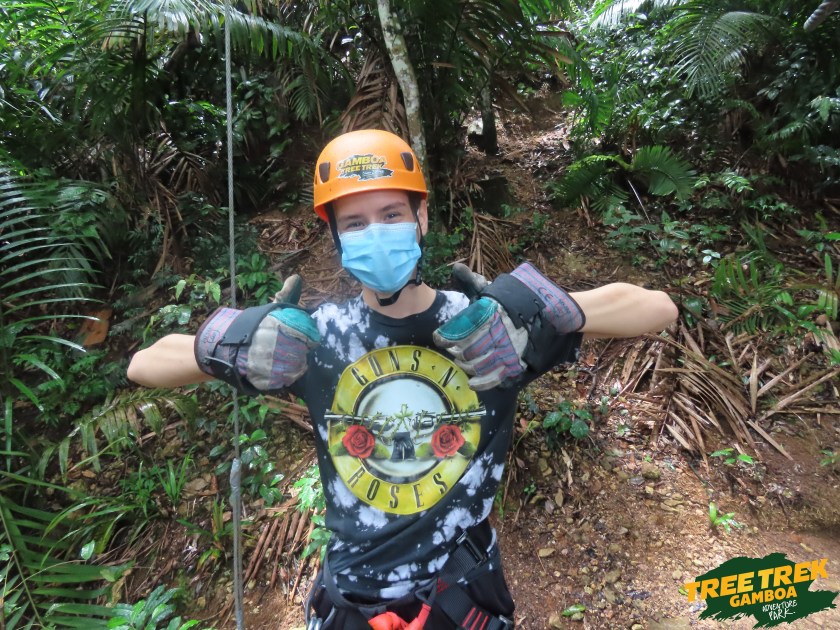 Zip lining in Tree Trek Gamboa Panama