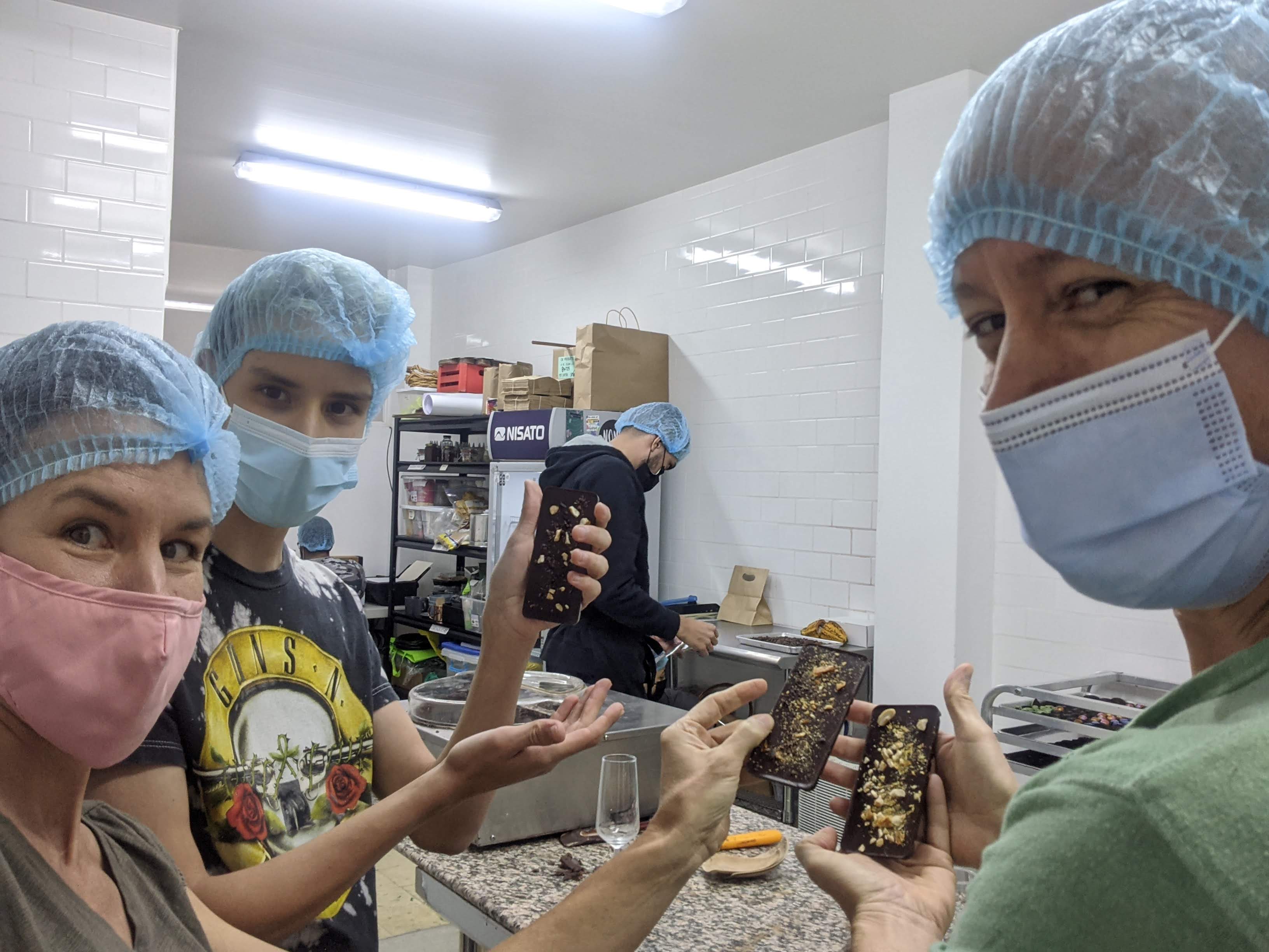 Making our own chocolate at Nomé Chocolate Panama City Panama