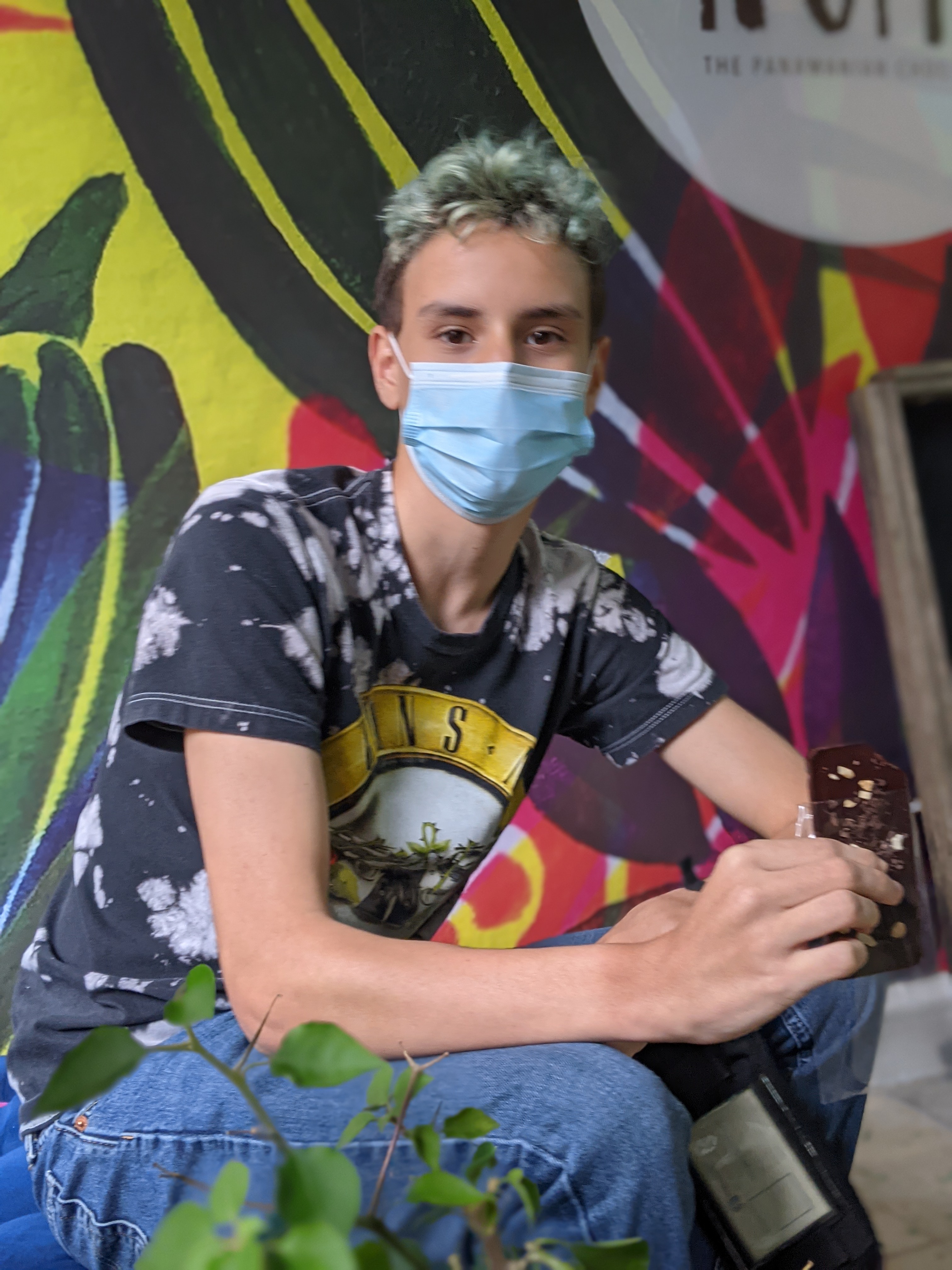 Waiting to make chocolate at Nomé Chocolate