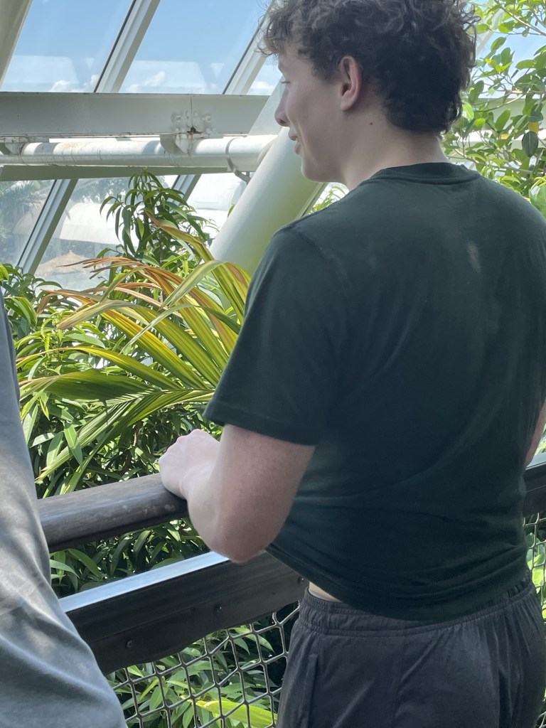 finding cool air vents at the Rainforest Pyramid at Moody Gardens Galveston Texas