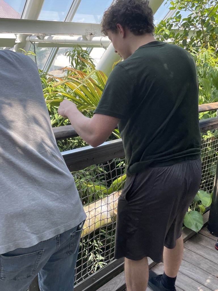 So hot at the Rainforest Pyramid at Moody Gardens Galveston Texas