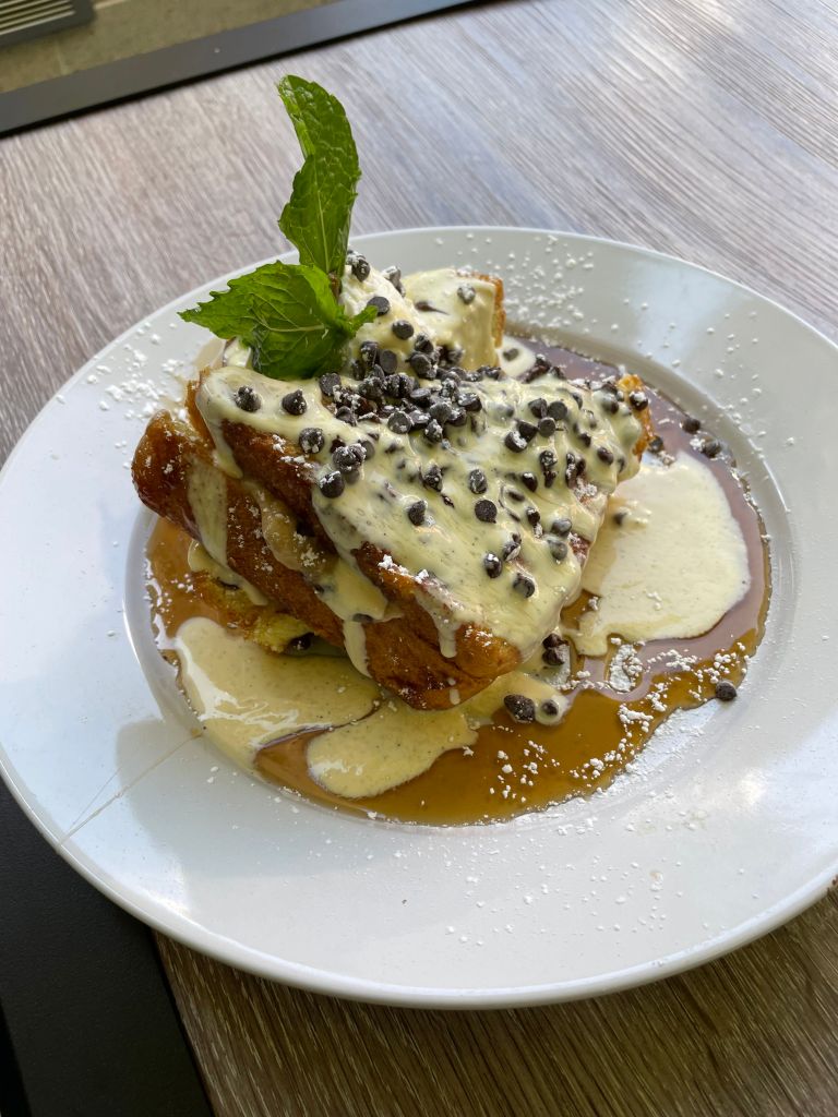 Cookie dough stuffed French toast at Green Eggs Cafe in Philly