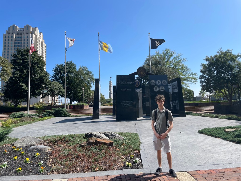 Rhys at Vietnam and Korean Memorial Philly