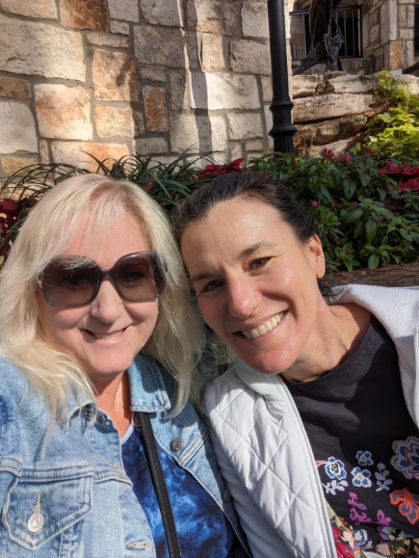 Jess and Mary on the Riverwalk in San Antonio