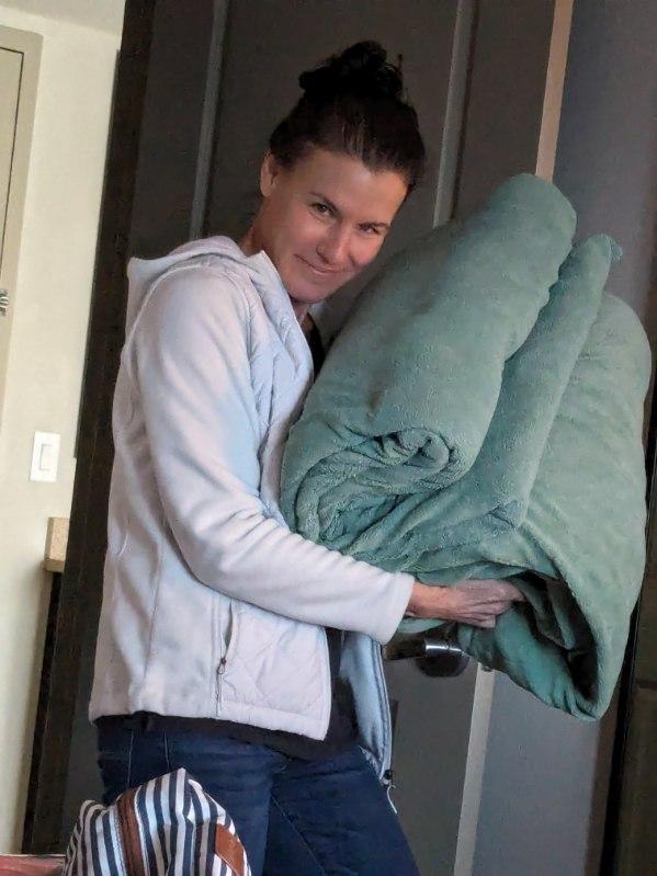 Extra blankets were necessary at the hotel.