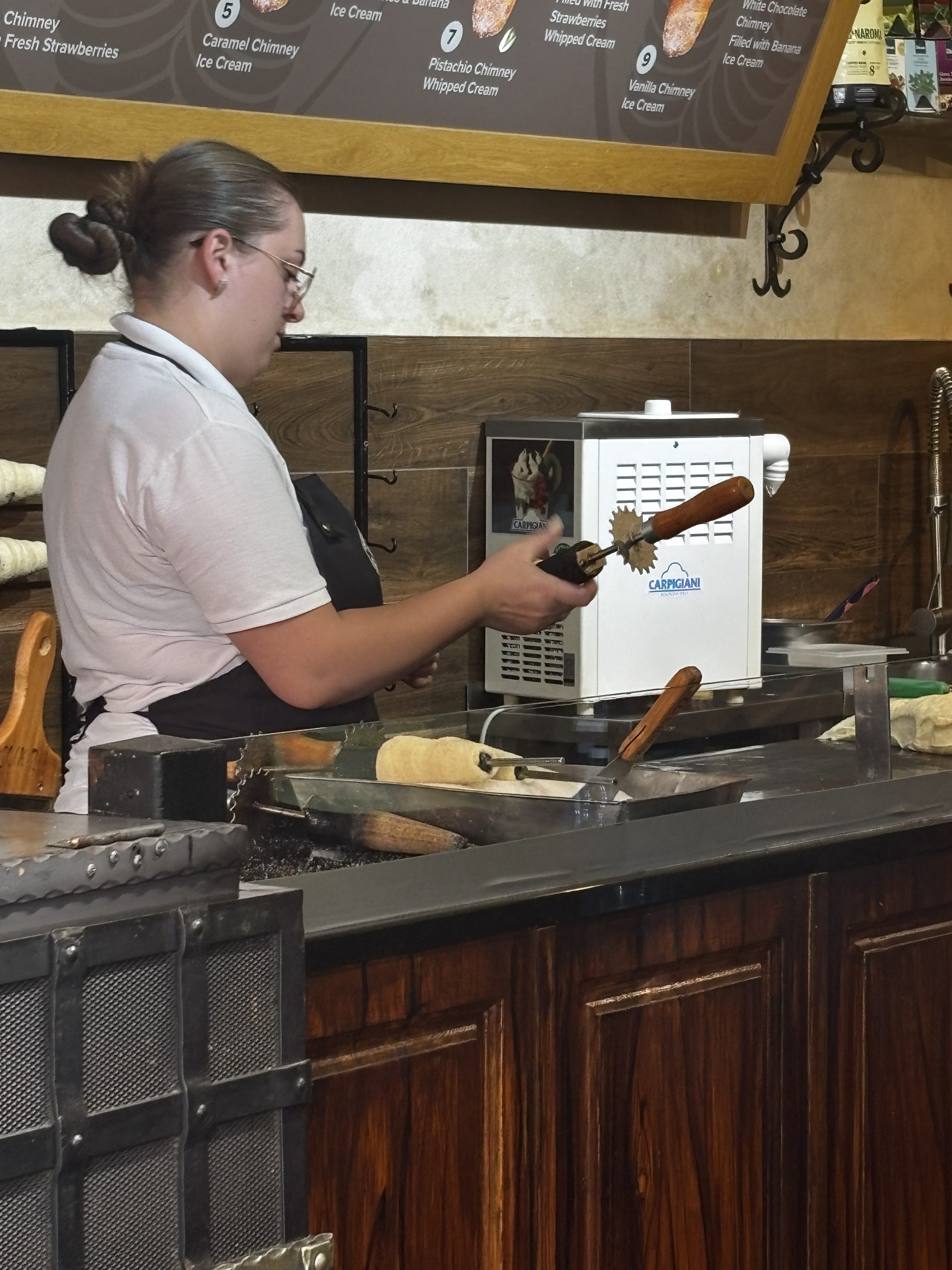 Chimney Cake making