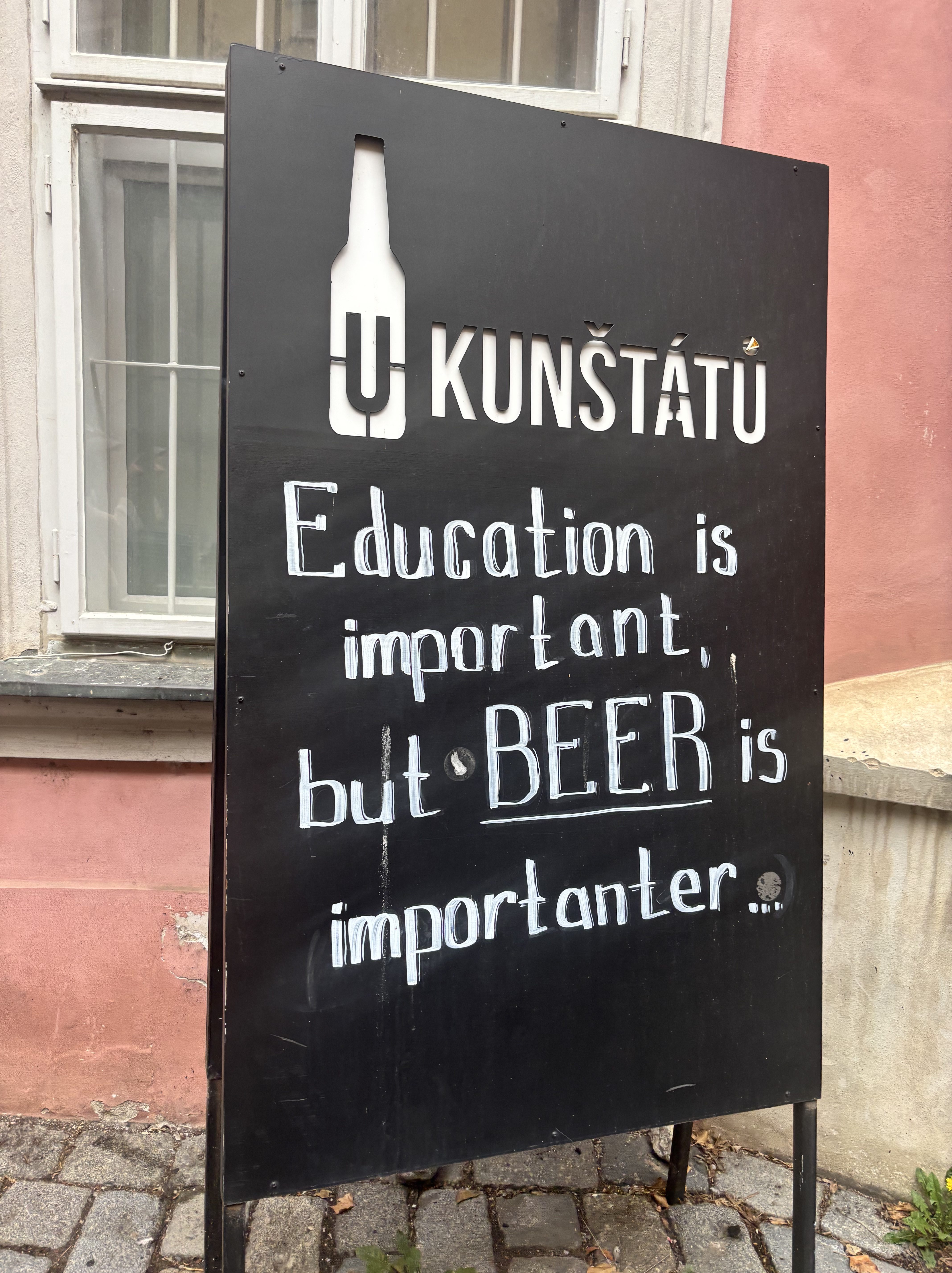 funny sign in Prague